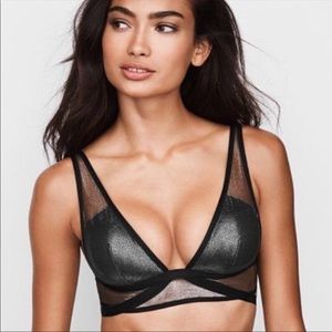 VS Pullover Long Line Plunge Bralette Bra Shimmer